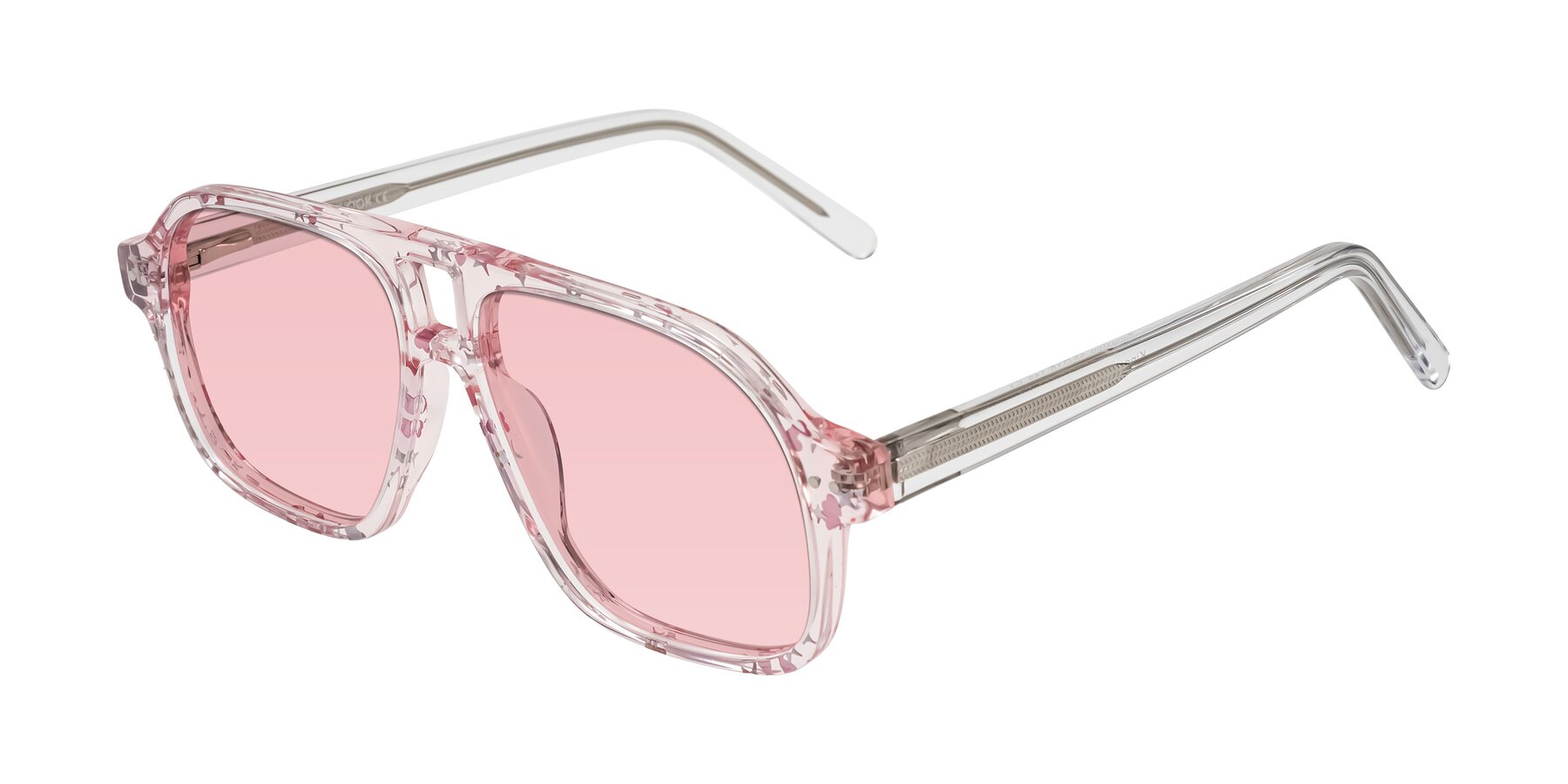 Angle of Kingston in Sparkling Blush with Light Garnet Tinted Lenses