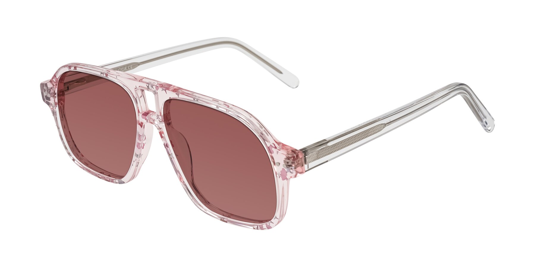 Angle of Kingston in Sparkling Blush with Garnet Tinted Lenses