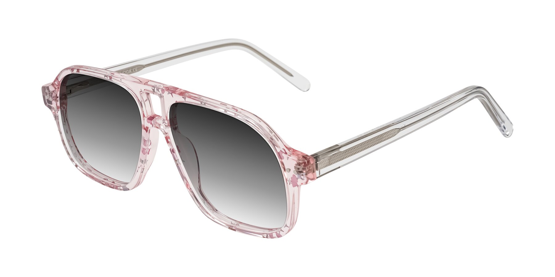 Angle of Kingston in Sparkling Blush with Gray Gradient Lenses