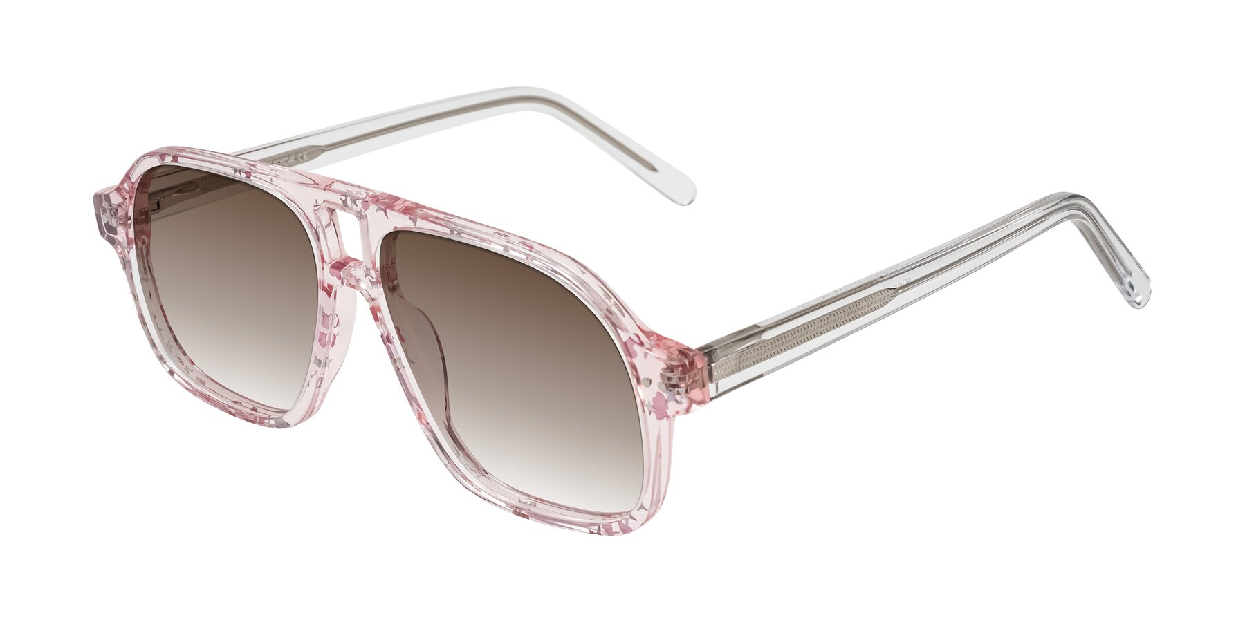 Angle of Kingston in Sparkling Blush with Brown Gradient Lenses