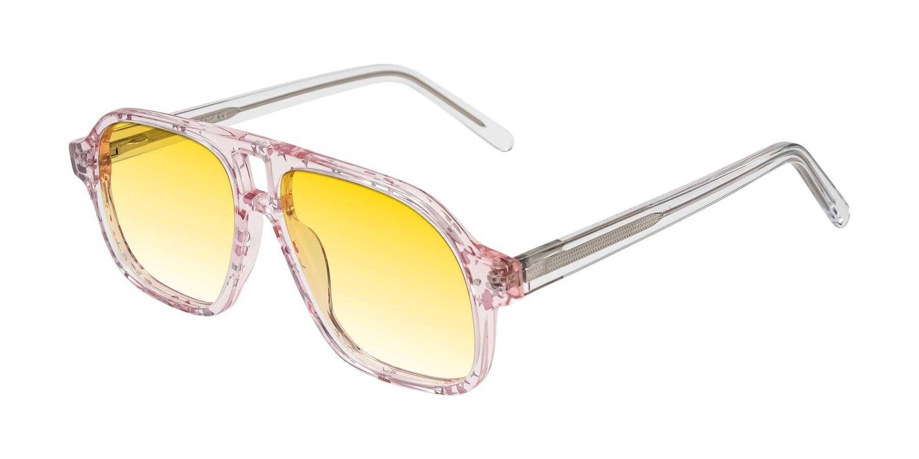 Angle of Kingston in Sparkling Blush with Yellow Gradient Lenses