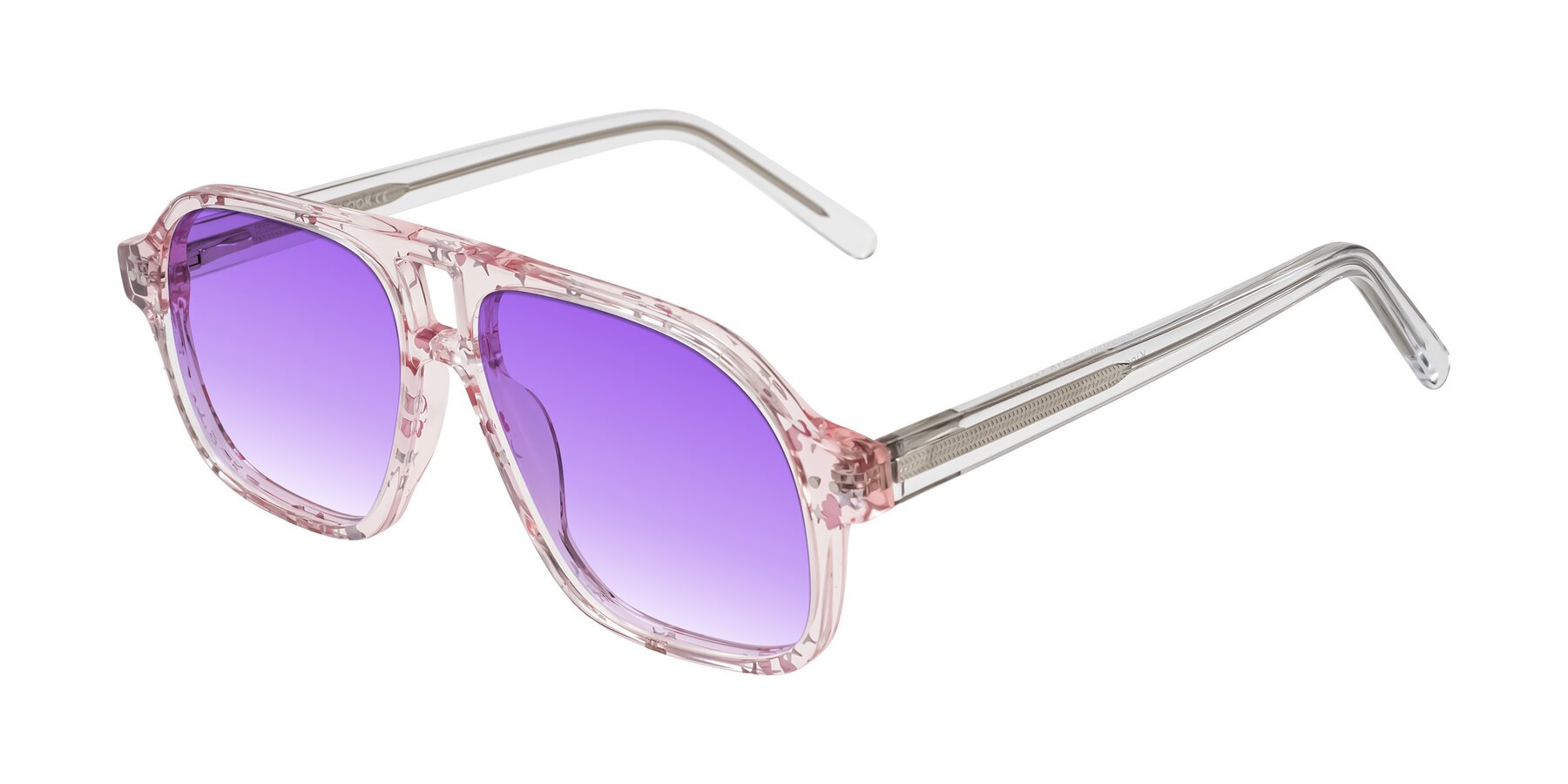 Angle of Kingston in Sparkling Blush with Purple Gradient Lenses