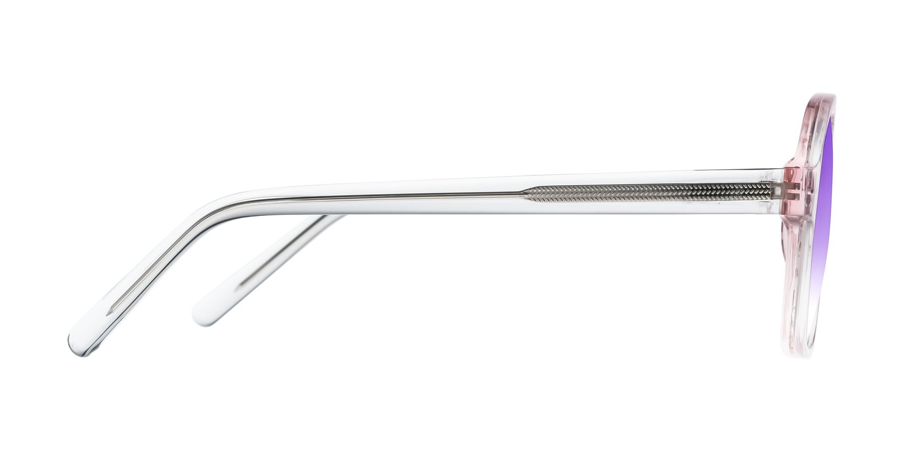 Side of Kingston in Sparkling Blush with Purple Gradient Lenses