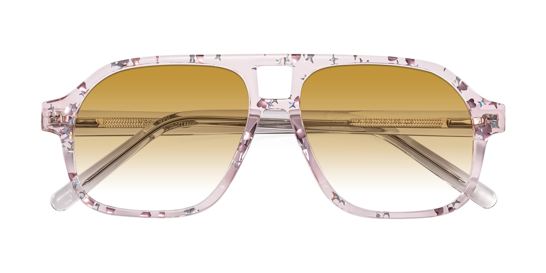 Folded Front of Kingston in Sparkling Blush with Champagne Gradient Lenses