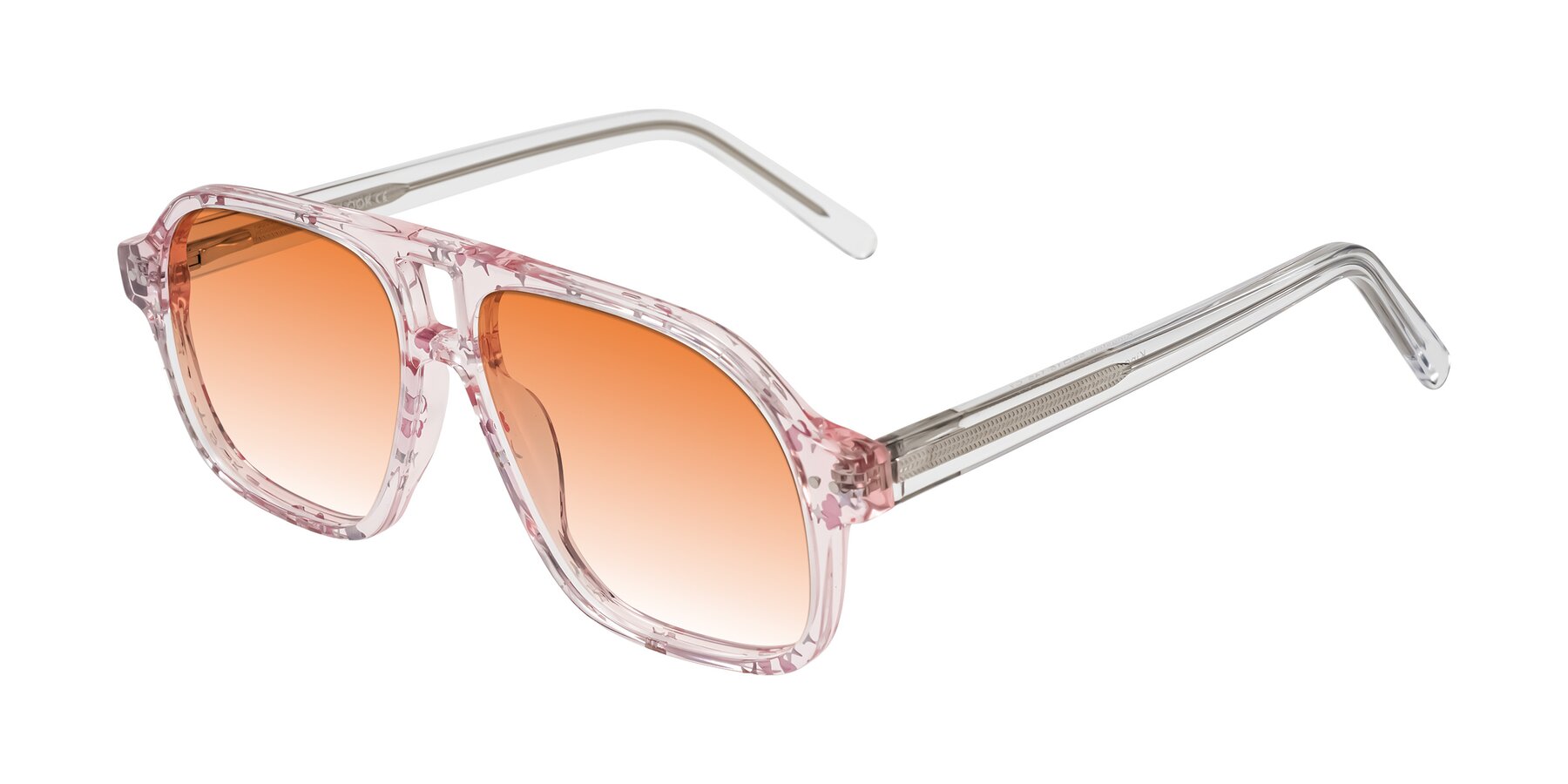 Angle of Kingston in Sparkling Blush with Orange Gradient Lenses