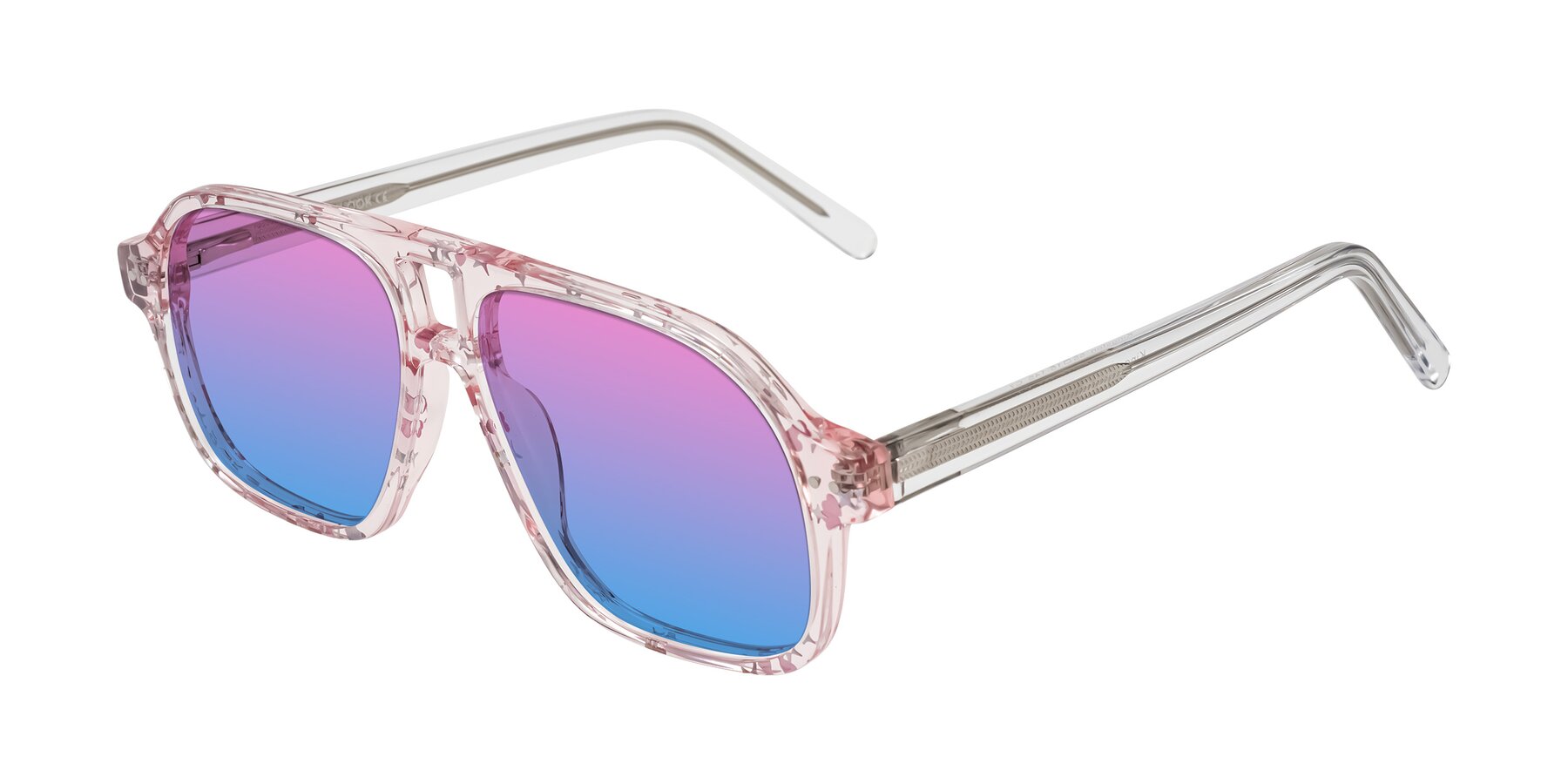 Angle of Kingston in Sparkling Blush with Pink / Blue Gradient Lenses