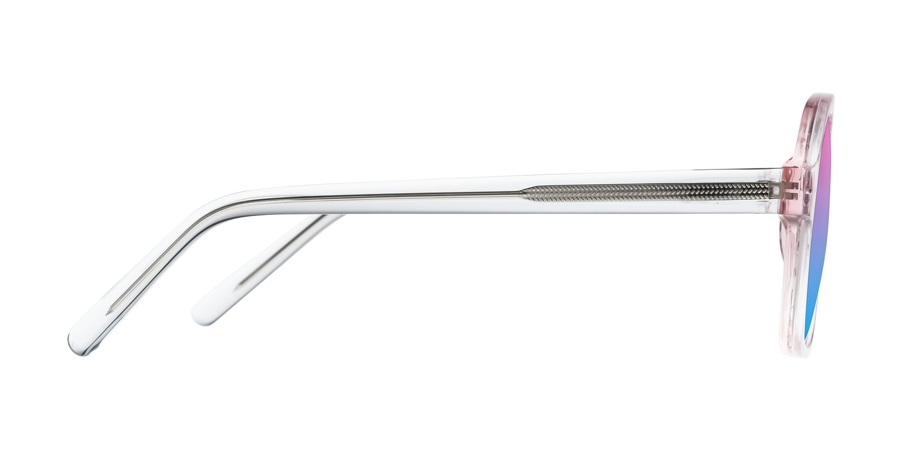 Side of Kingston in Sparkling Blush with Pink / Blue Gradient Lenses