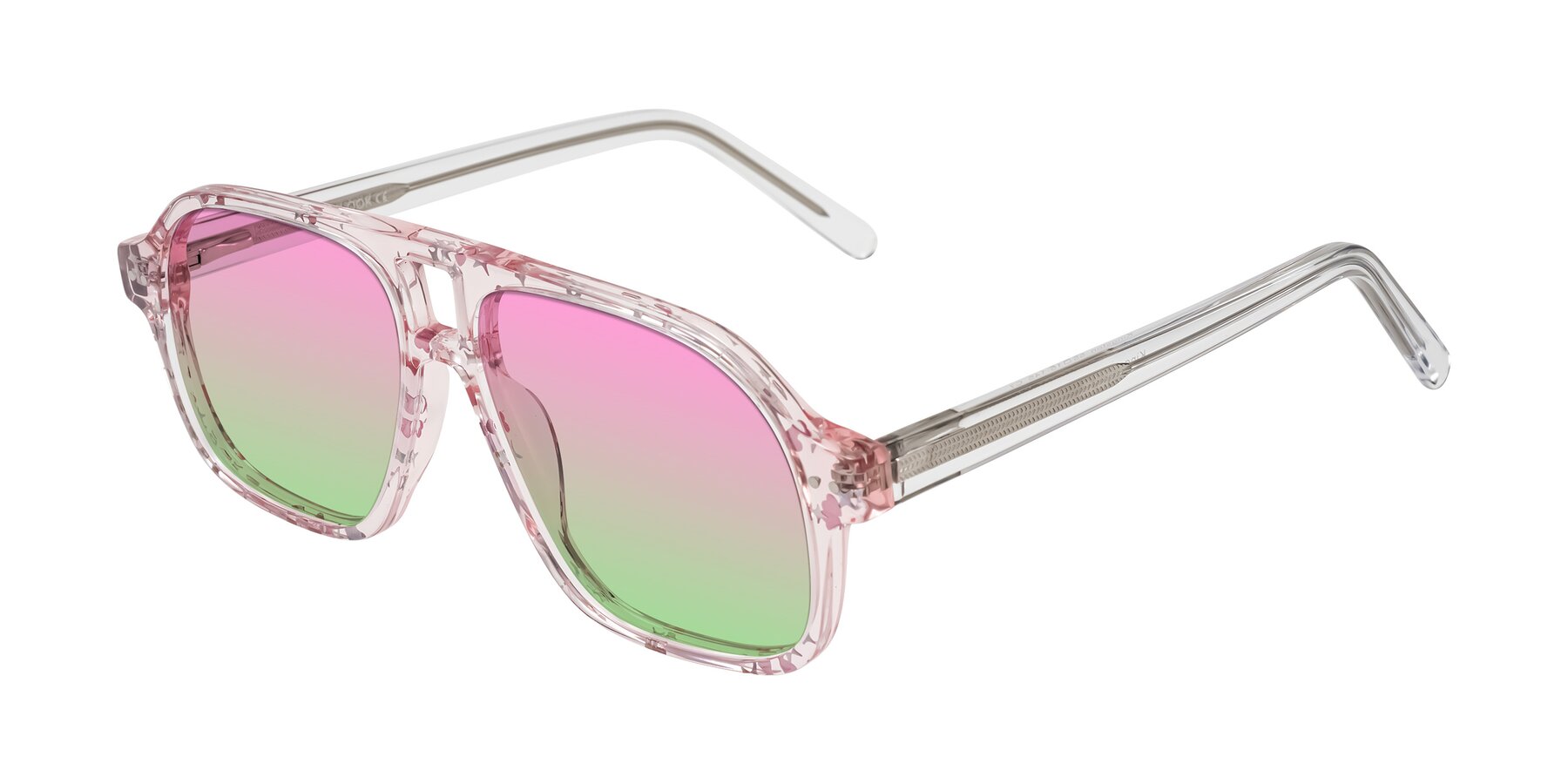 Angle of Kingston in Sparkling Blush with Pink / Green Gradient Lenses