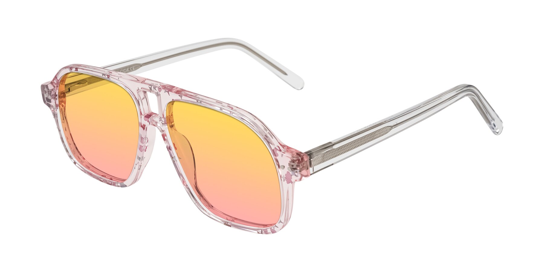 Angle of Kingston in Sparkling Blush with Yellow / Pink Gradient Lenses