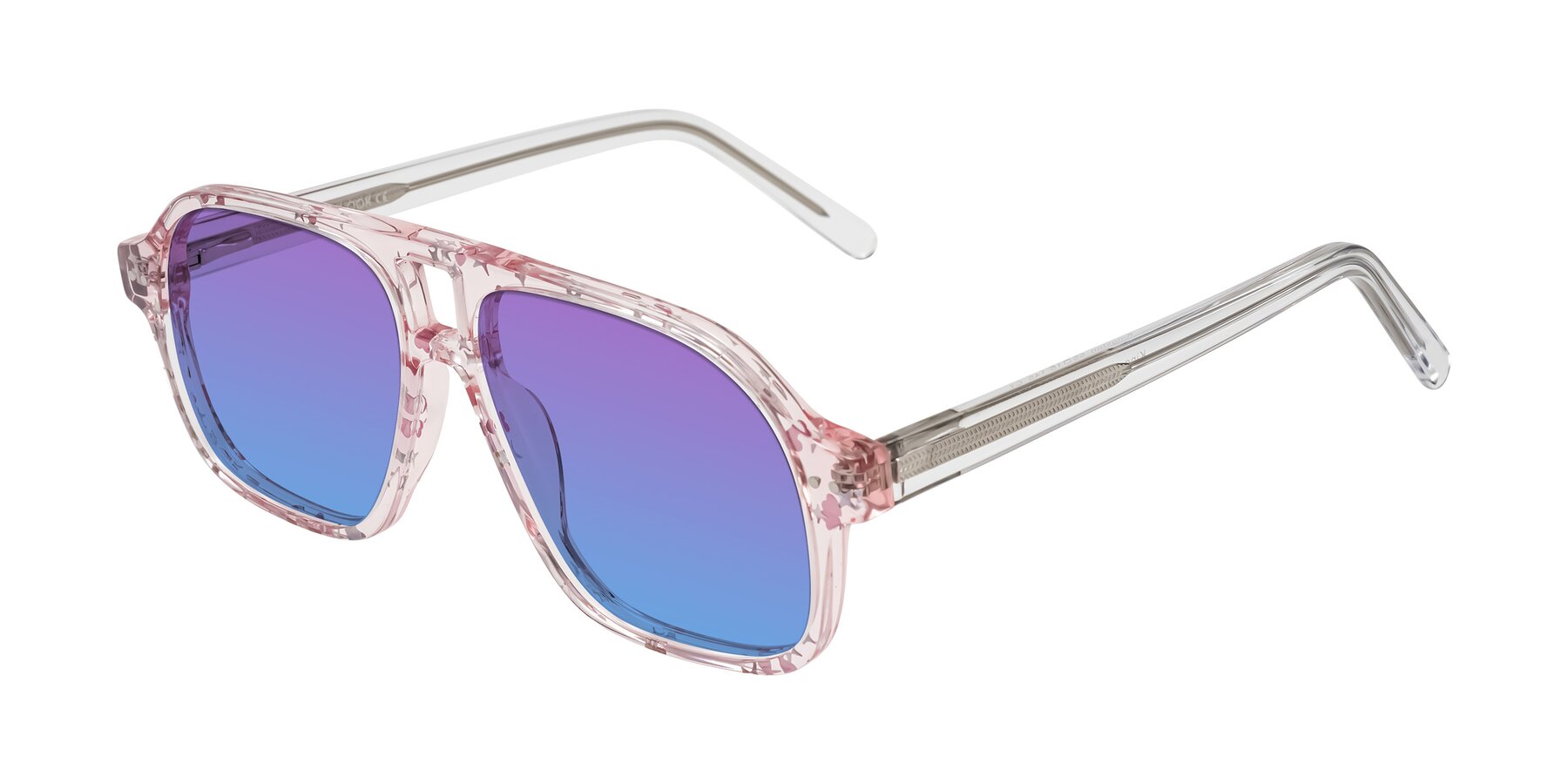 Angle of Kingston in Sparkling Blush with Purple / Blue Gradient Lenses