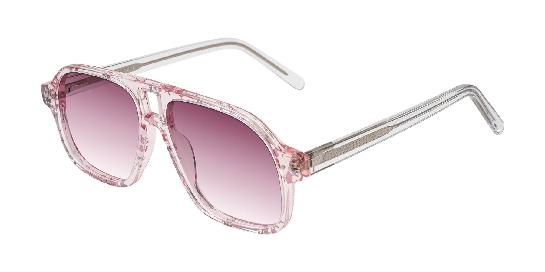 Angle of Kingston in Sparkling Blush with Wine Gradient Lenses