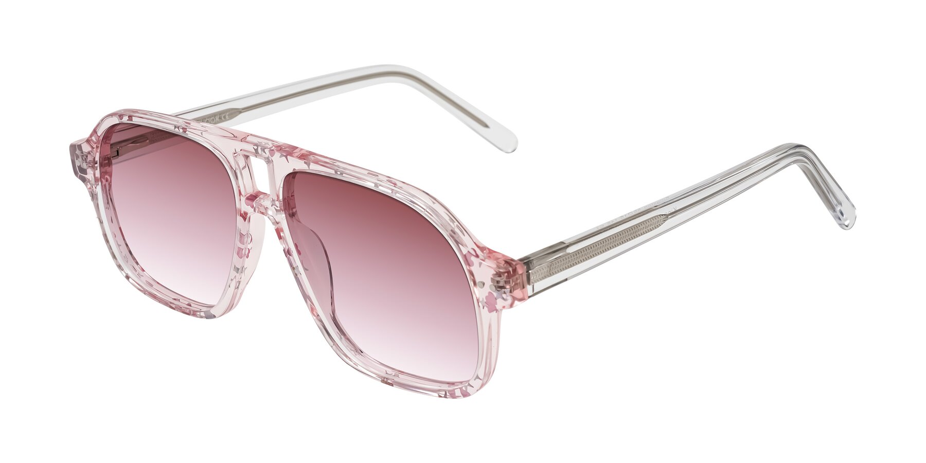Angle of Kingston in Sparkling Blush with Garnet Gradient Lenses