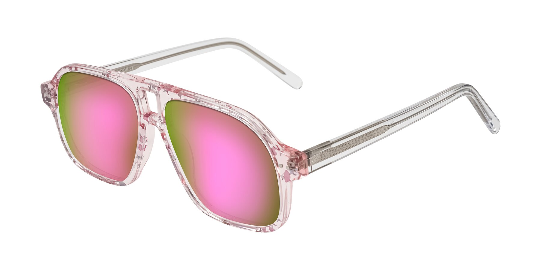 Angle of Kingston in Sparkling Blush with Pink Mirrored Lenses