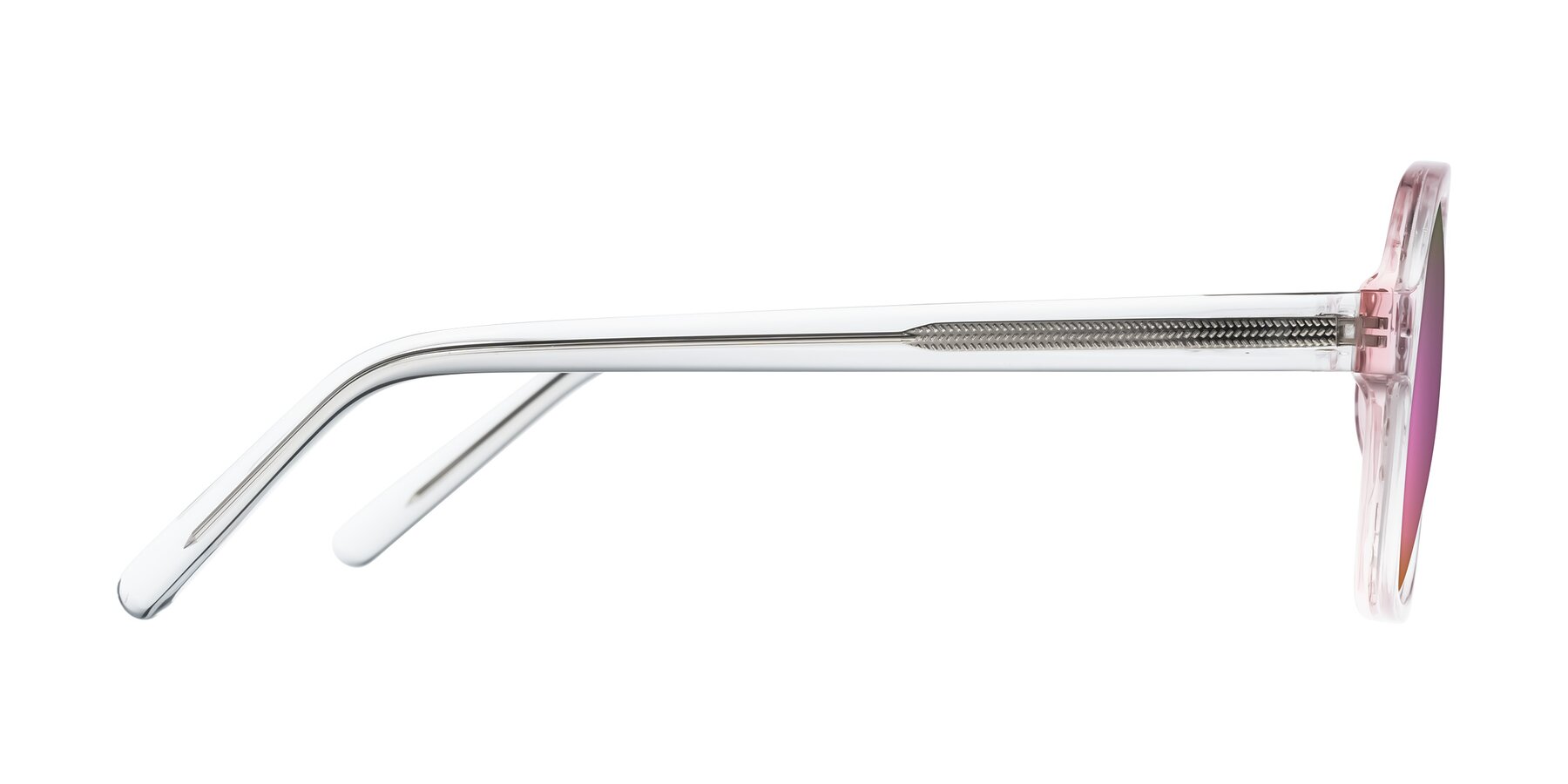 Side of Kingston in Sparkling Blush with Pink Mirrored Lenses