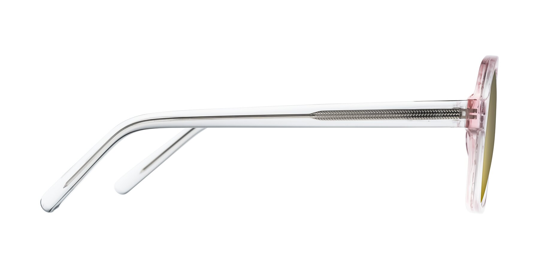 Side of Kingston in Sparkling Blush with Gold Mirrored Lenses