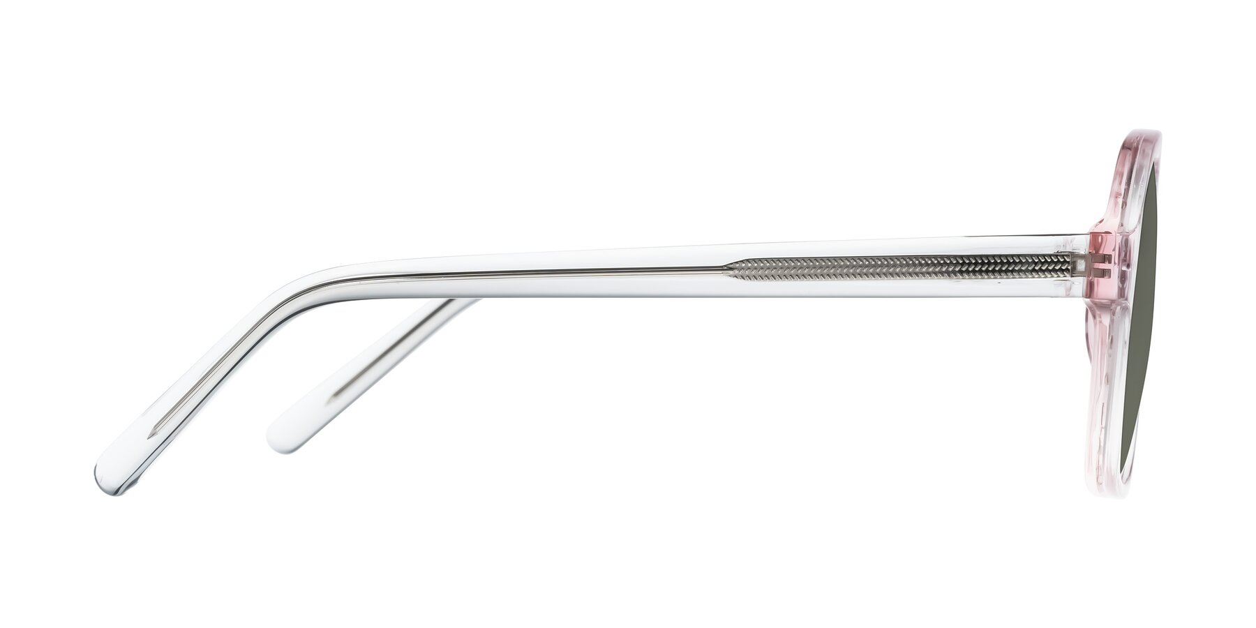 Side of Kingston in Sparkling Blush with Gray Polarized Lenses