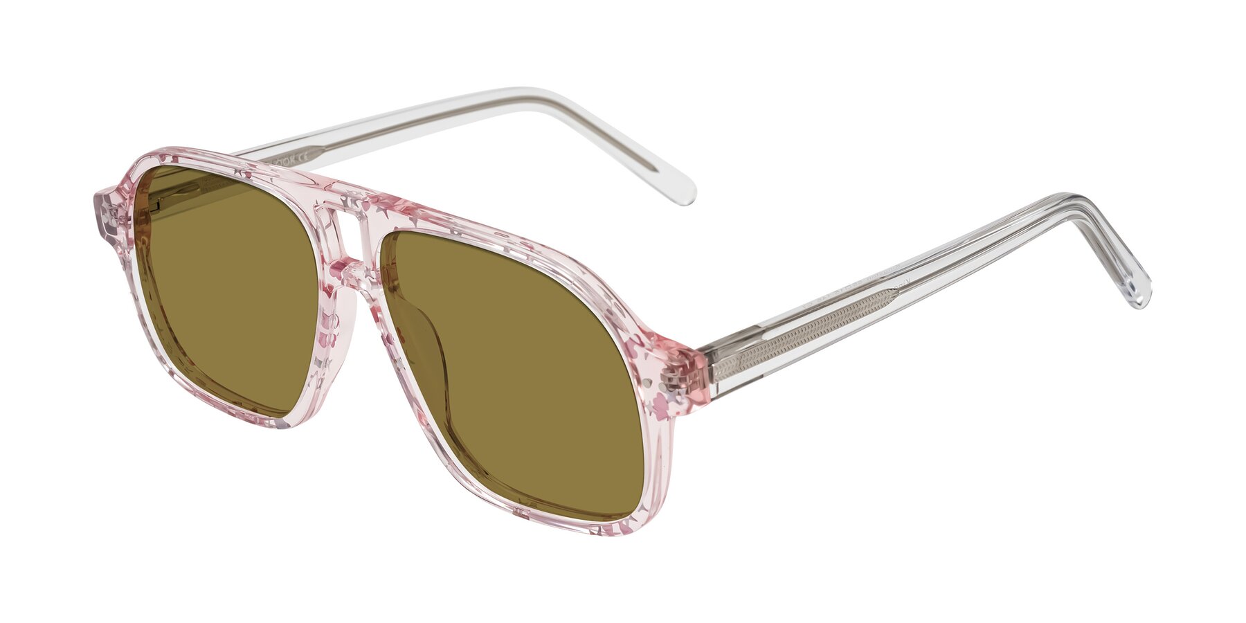 Angle of Kingston in Sparkling Blush with Brown Polarized Lenses