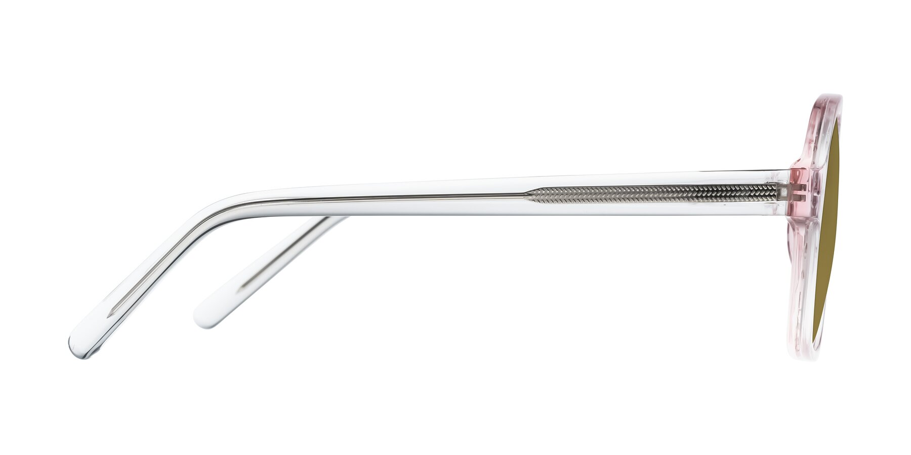 Side of Kingston in Sparkling Blush with Brown Polarized Lenses