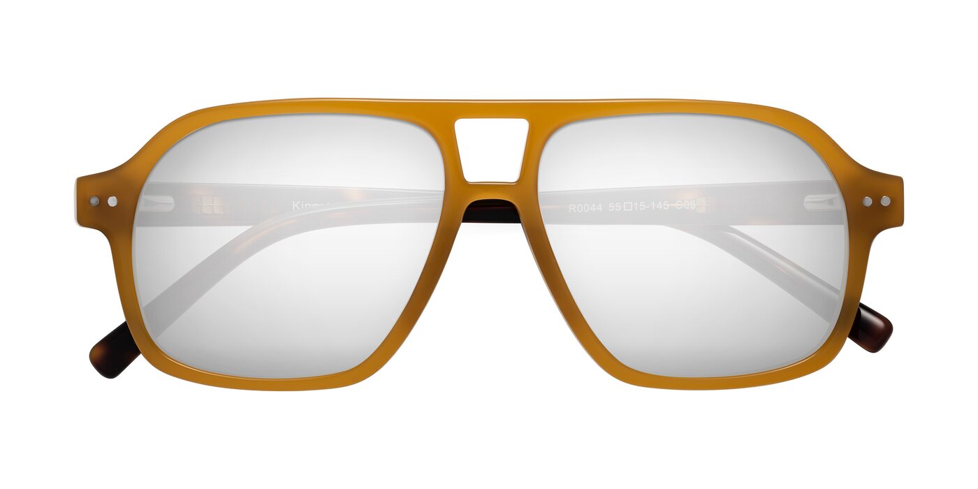 Kingston - Caramel / Tortoise Flash Mirrored Sunglasses