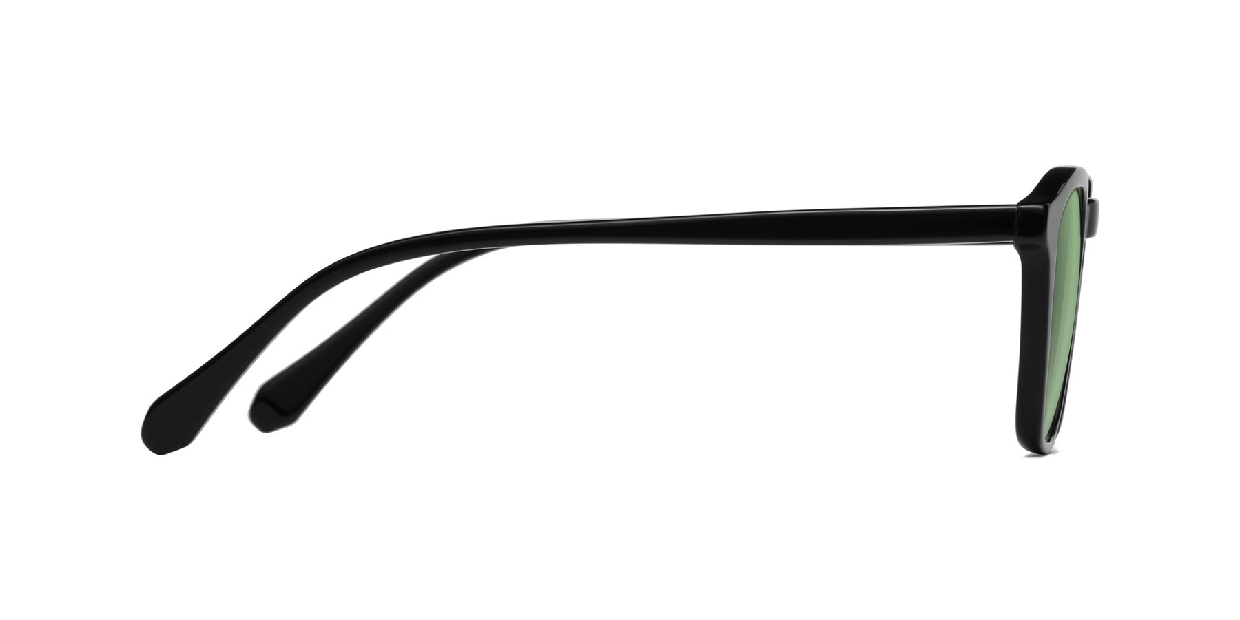 Side of Producer in Black with Medium Green Tinted Lenses