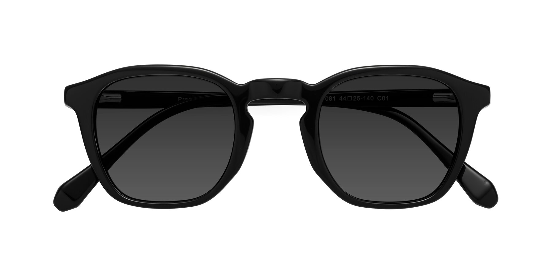 Folded Front of Producer in Black with Gray Tinted Lenses