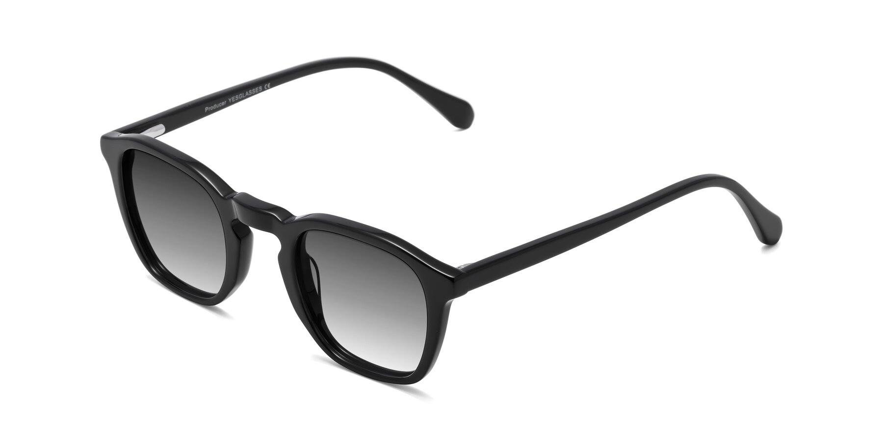 Angle of Producer in Black with Gray Gradient Lenses