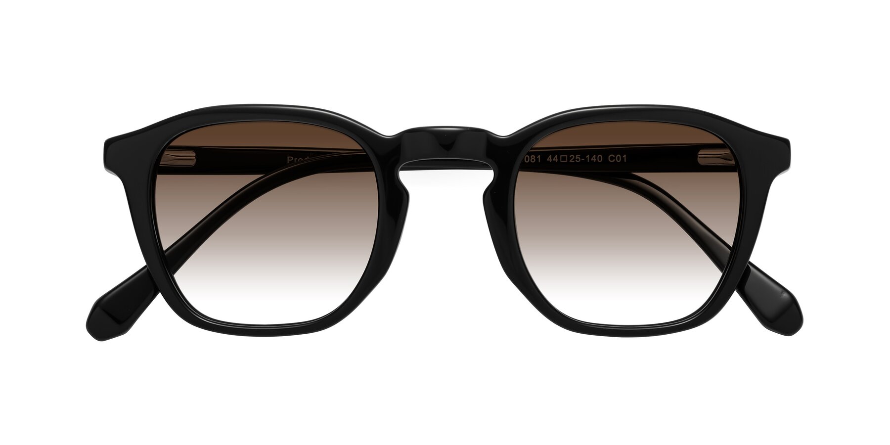 Folded Front of Producer in Black with Brown Gradient Lenses