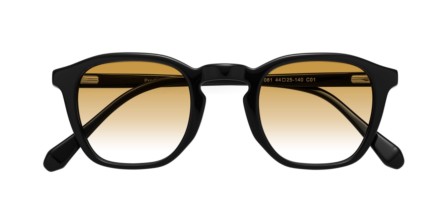 Folded Front of Producer in Black with Champagne Gradient Lenses