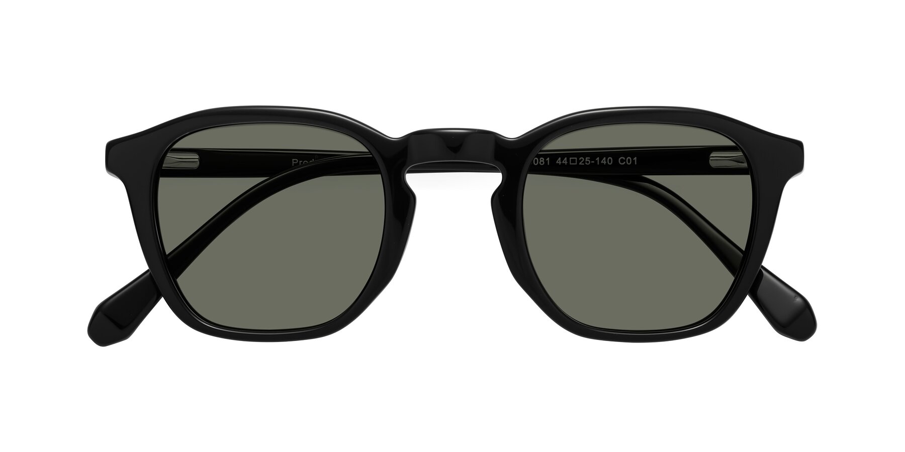 Folded Front of Producer in Black with Gray Polarized Lenses