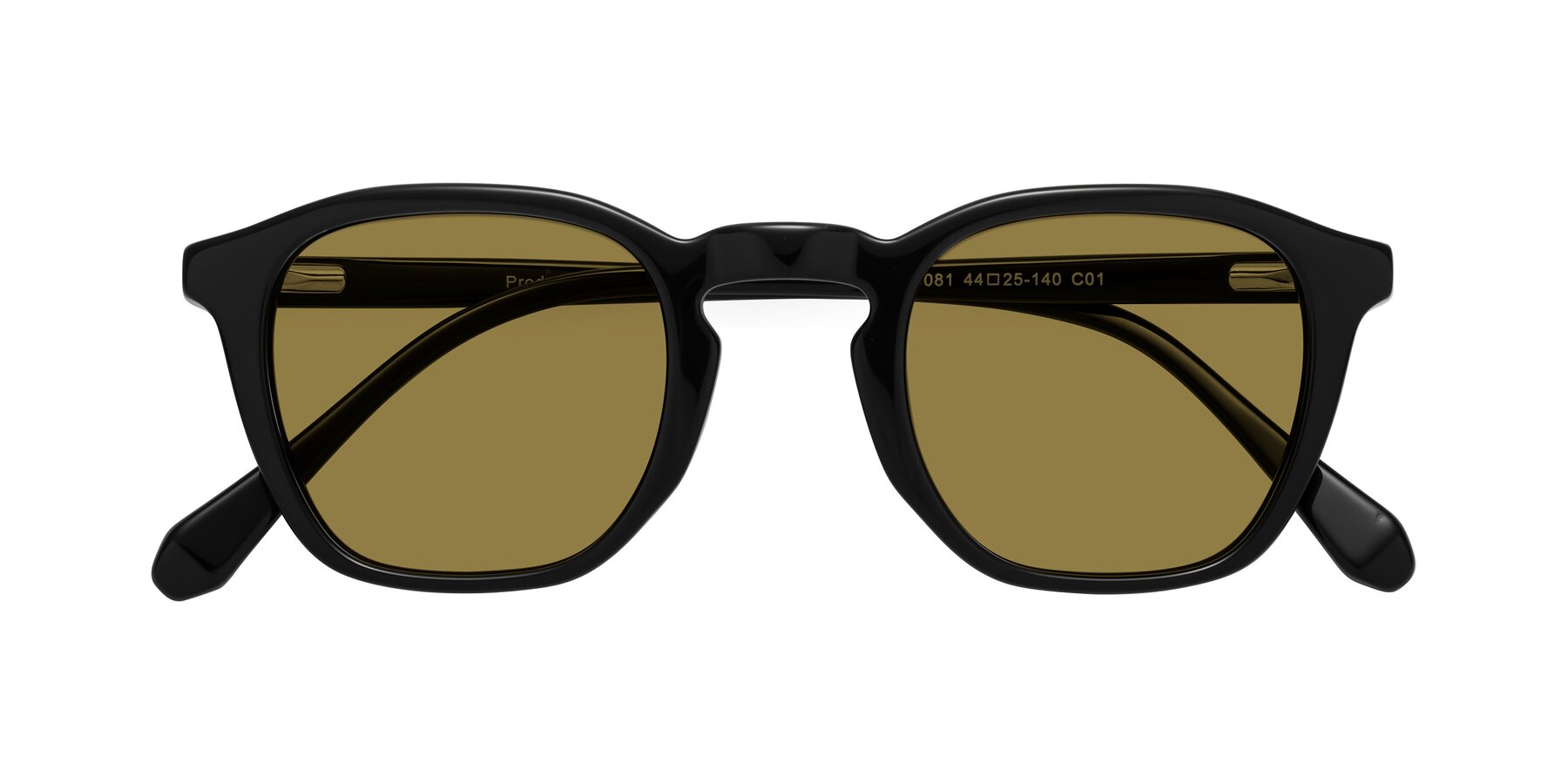 Folded Front of Producer in Black with Brown Polarized Lenses