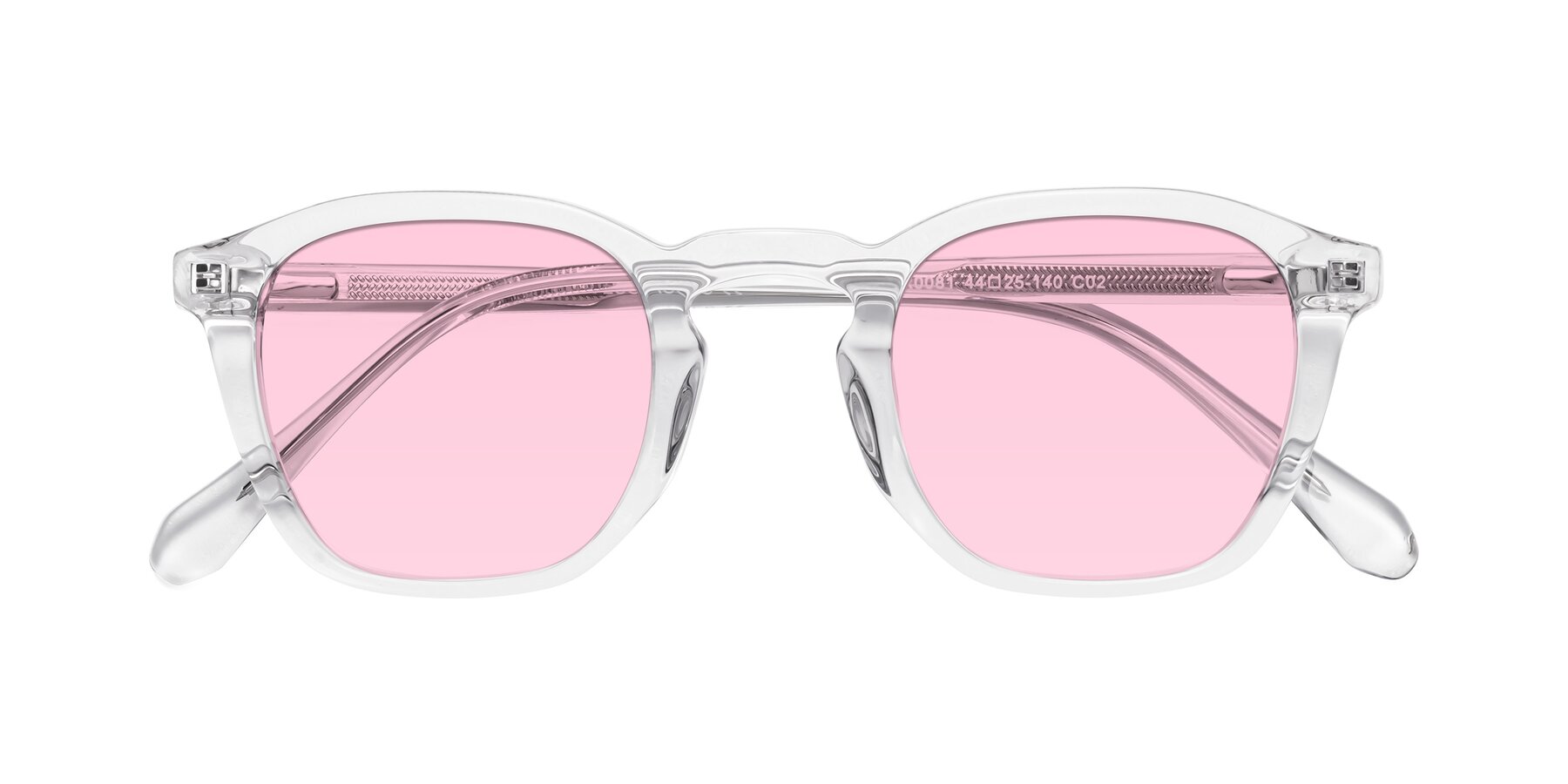 Folded Front of Producer in Clear with Light Pink Tinted Lenses