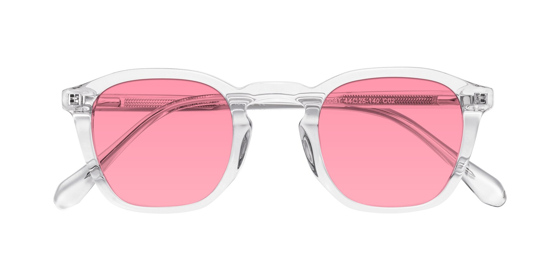 Folded Front of Producer in Clear with Pink Tinted Lenses