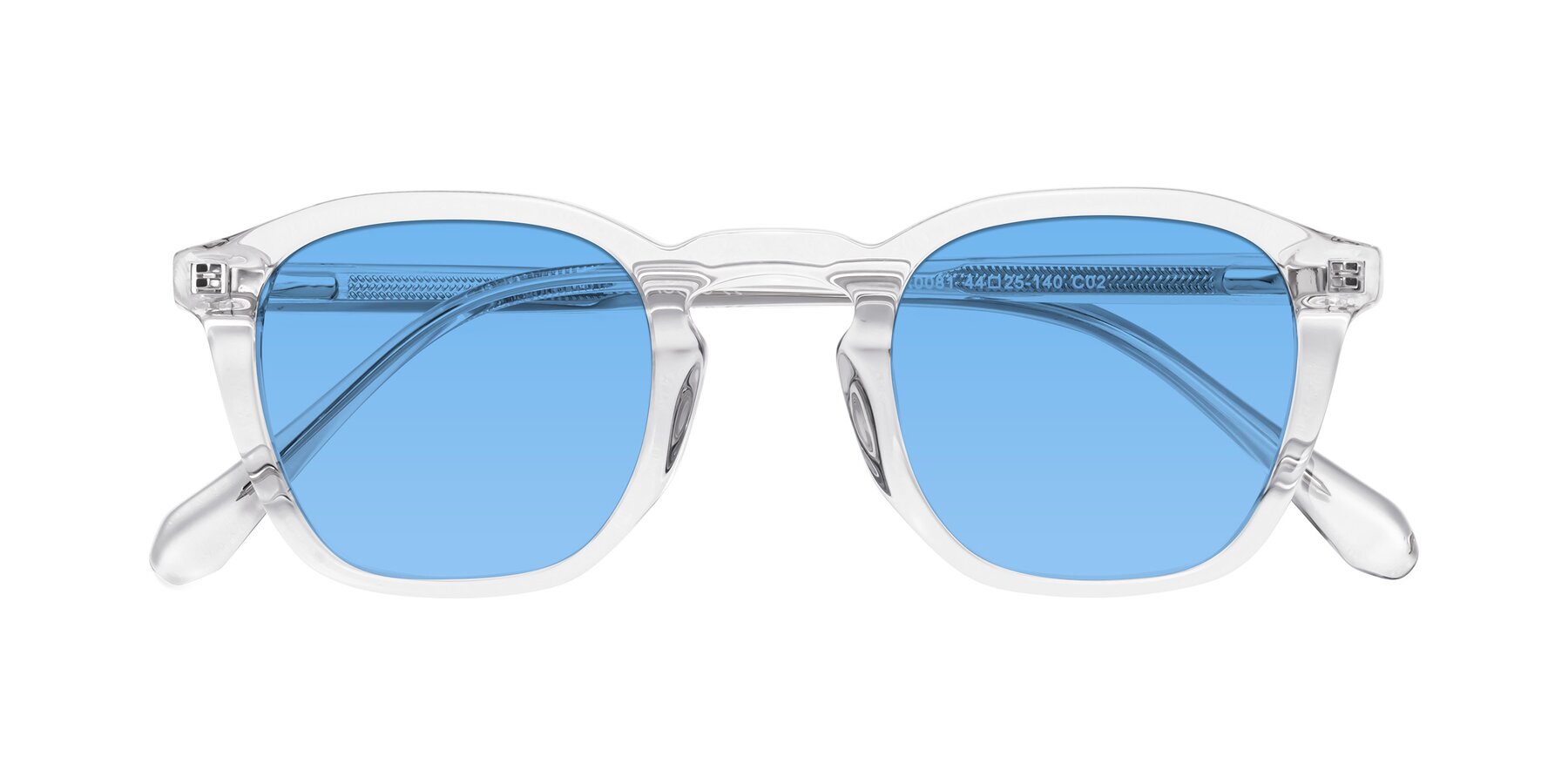 Folded Front of Producer in Clear with Medium Blue Tinted Lenses