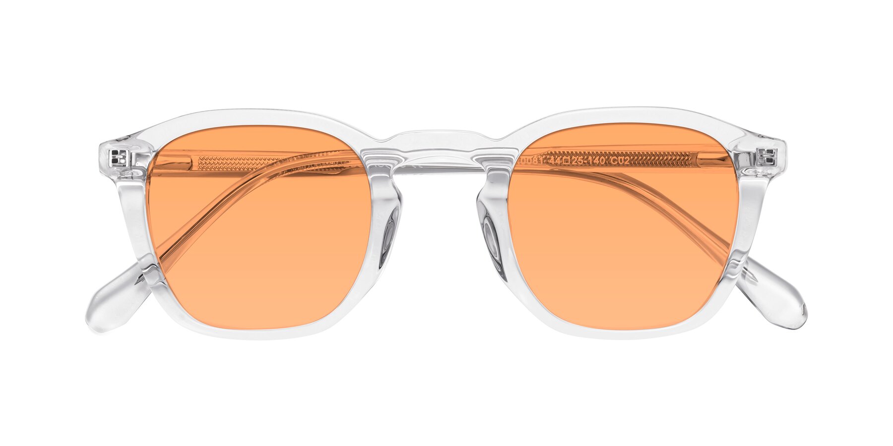 Folded Front of Producer in Clear with Medium Orange Tinted Lenses