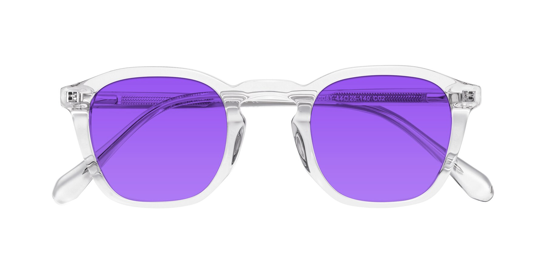 Folded Front of Producer in Clear with Purple Tinted Lenses