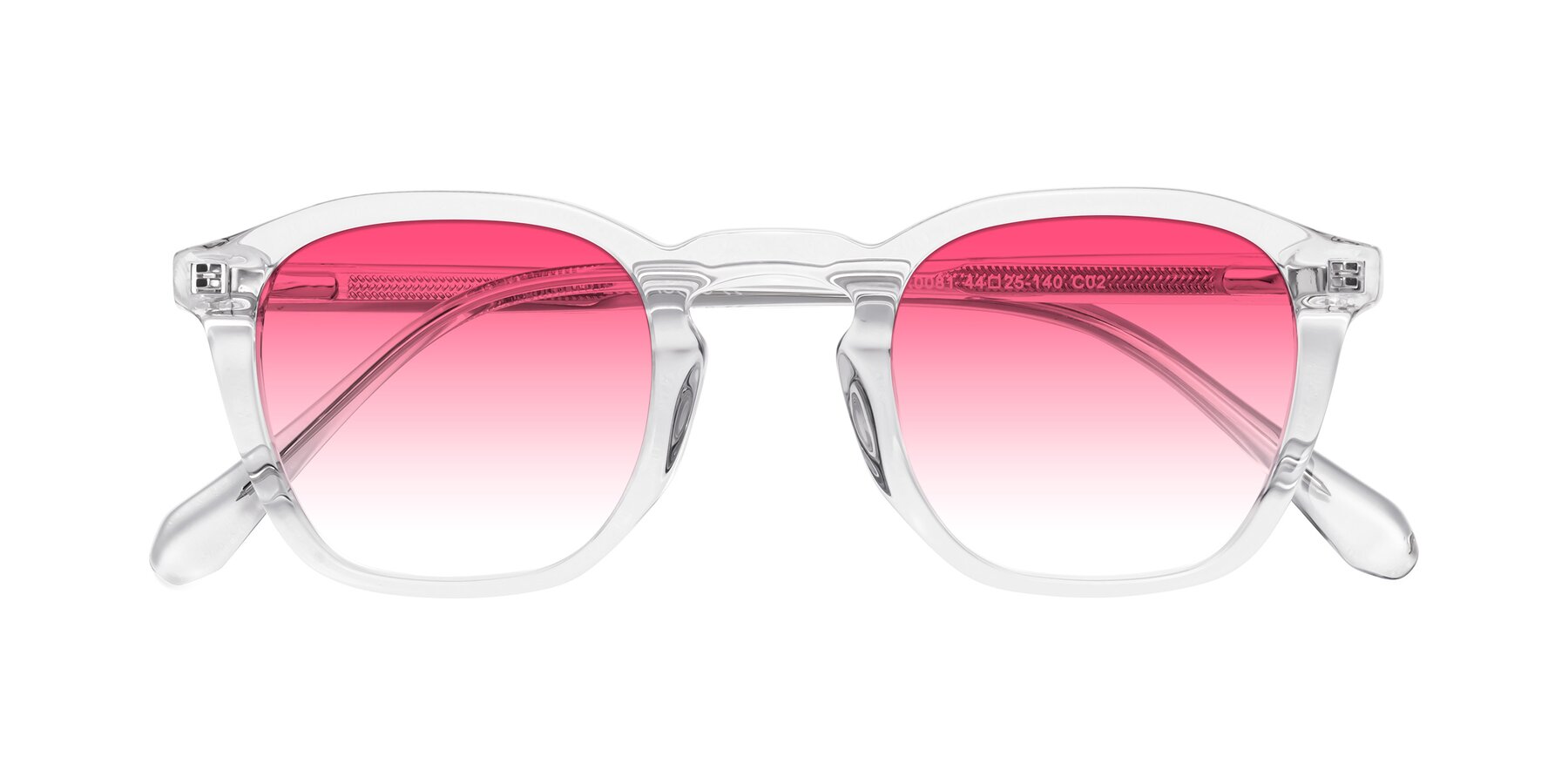 Folded Front of Producer in Clear with Pink Gradient Lenses