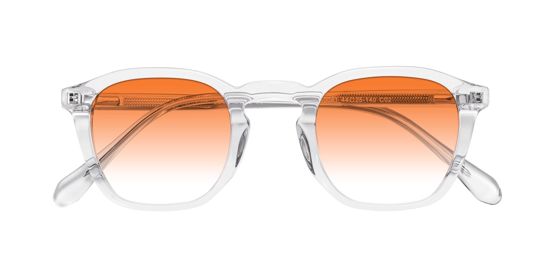 Folded Front of Producer in Clear with Orange Gradient Lenses