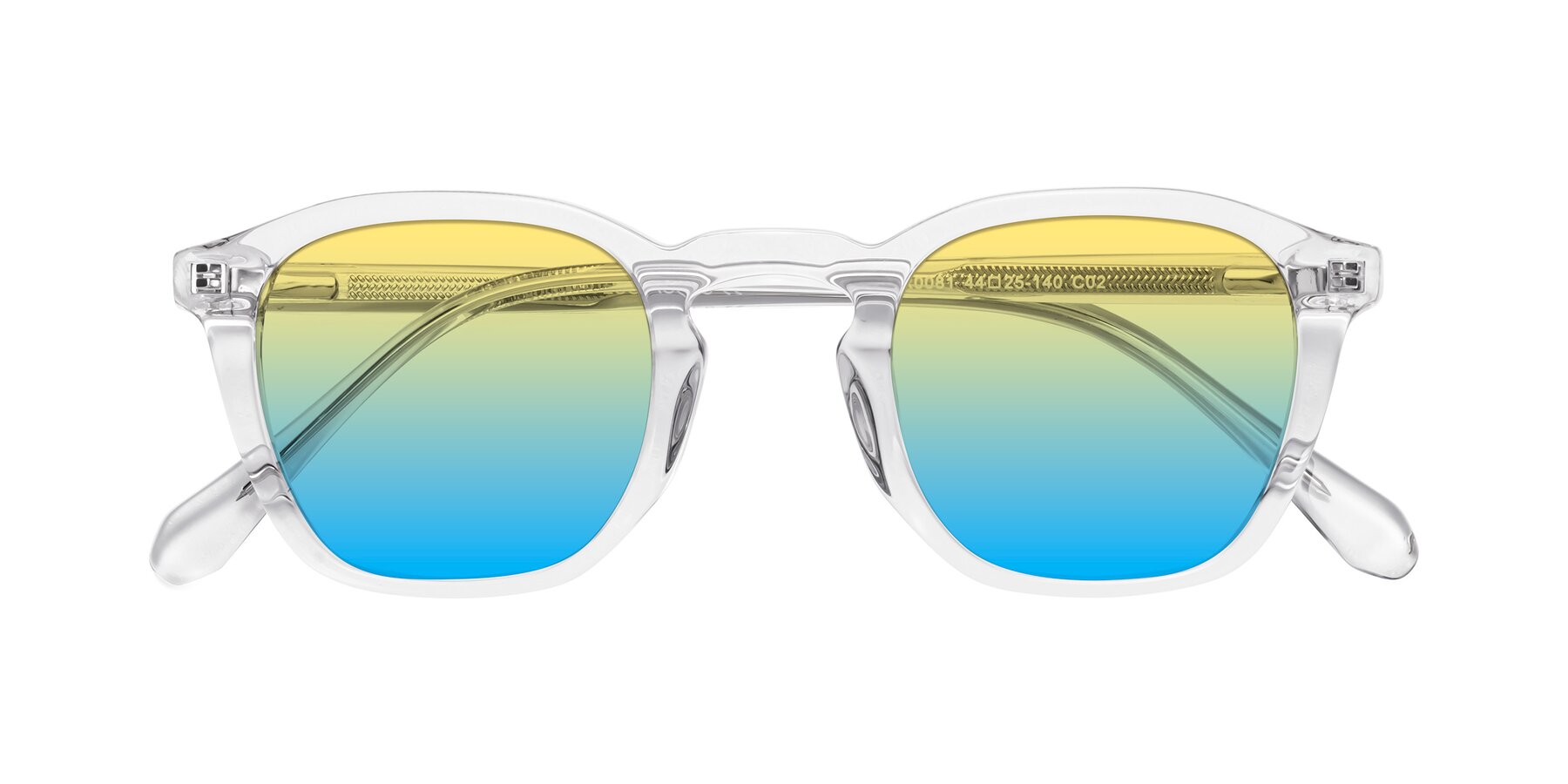Folded Front of Producer in Clear with Yellow / Blue Gradient Lenses