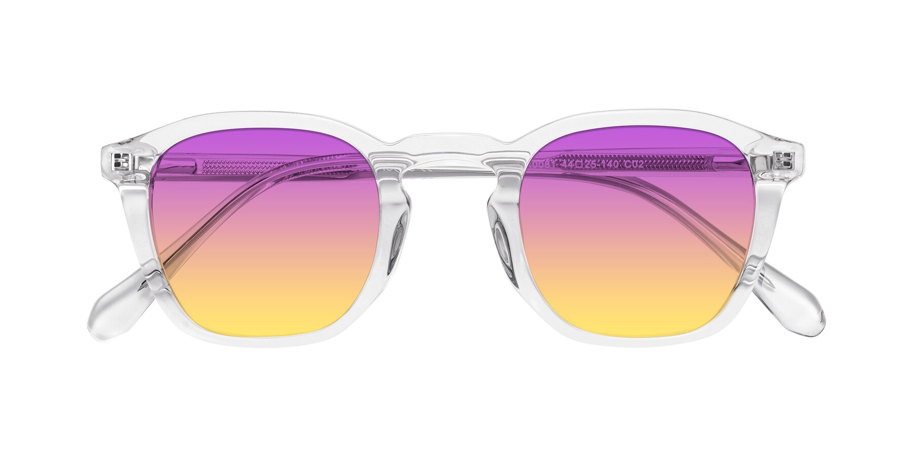 Folded Front of Producer in Clear with Purple / Yellow Gradient Lenses