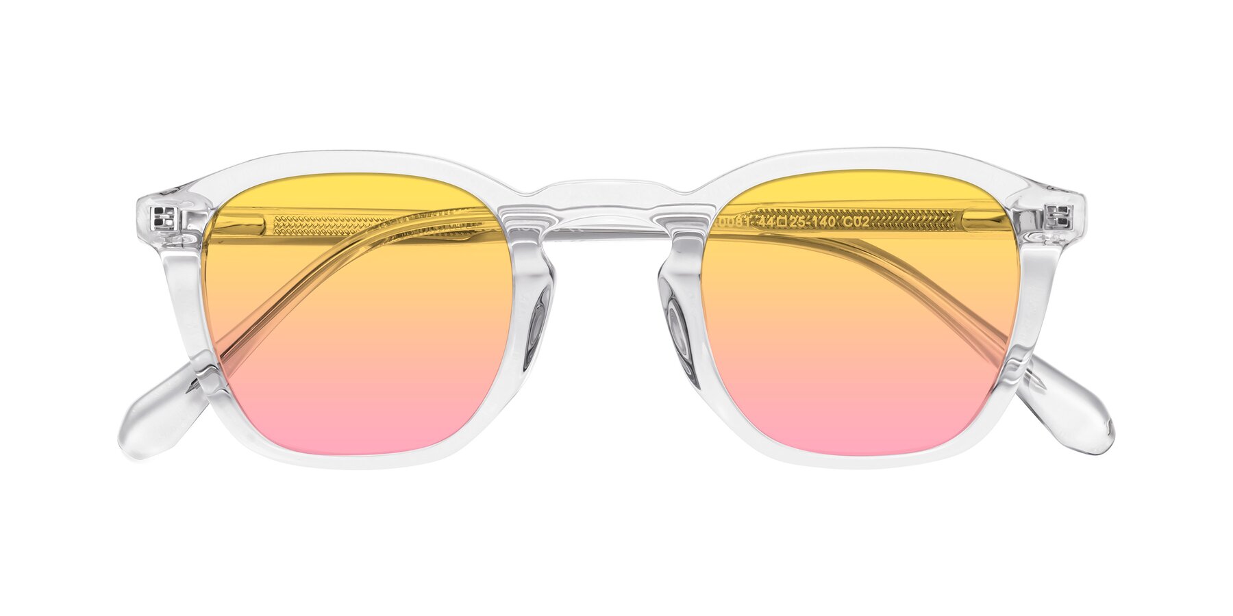 Folded Front of Producer in Clear with Yellow / Pink Gradient Lenses