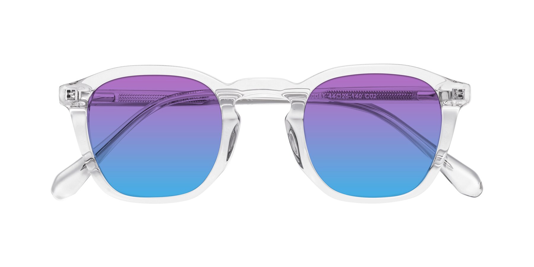 Folded Front of Producer in Clear with Purple / Blue Gradient Lenses
