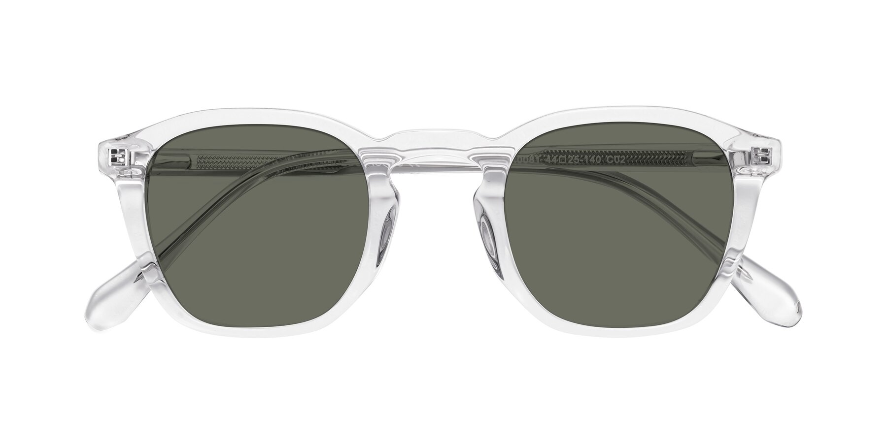 Folded Front of Producer in Clear with Gray Polarized Lenses
