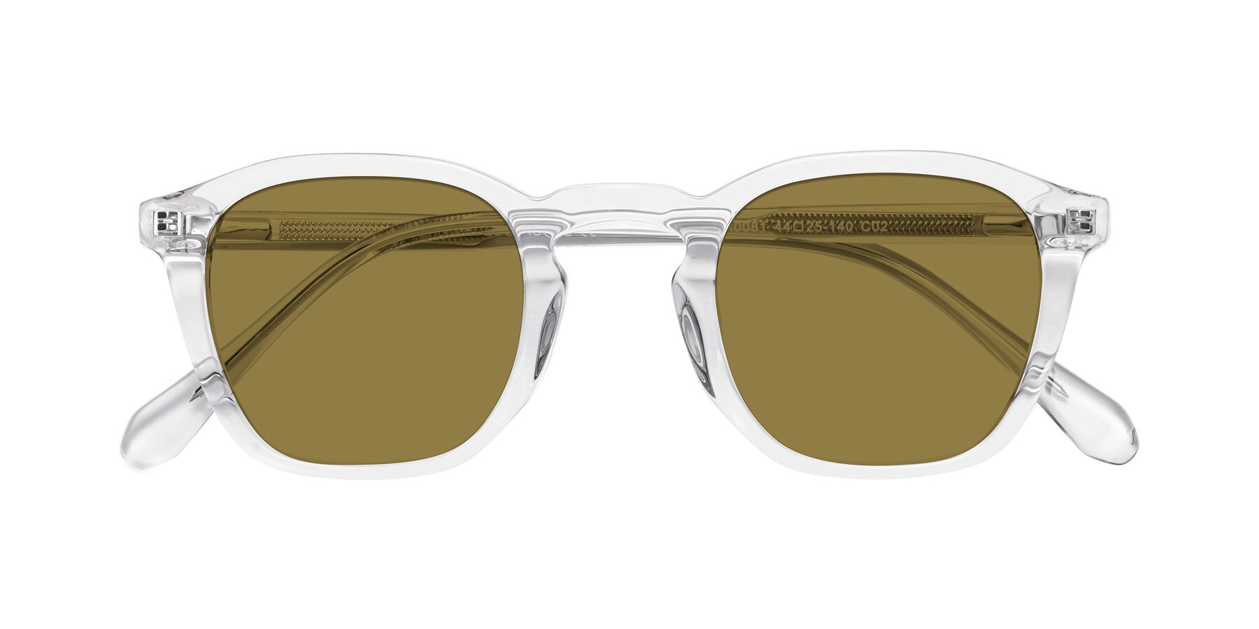 Folded Front of Producer in Clear with Brown Polarized Lenses
