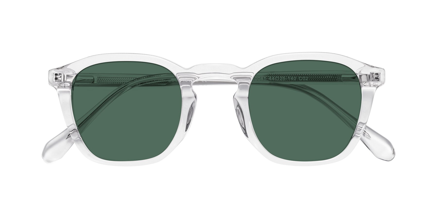 Folded Front of Producer in Clear with Green Polarized Lenses
