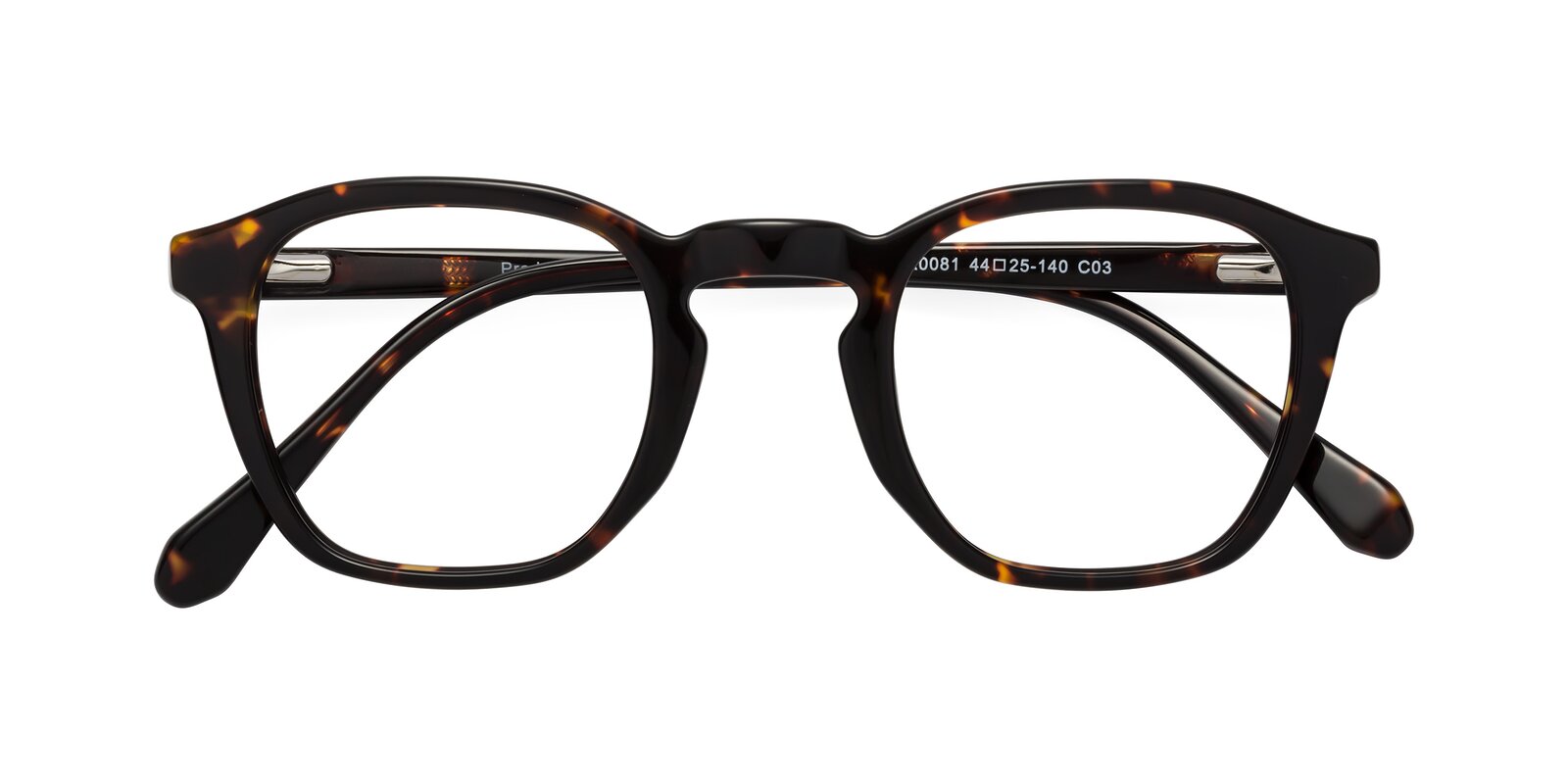 Tortoise Keyhole Bridge Retro-Vintage Trapezoid Eyeglasses - Producer
