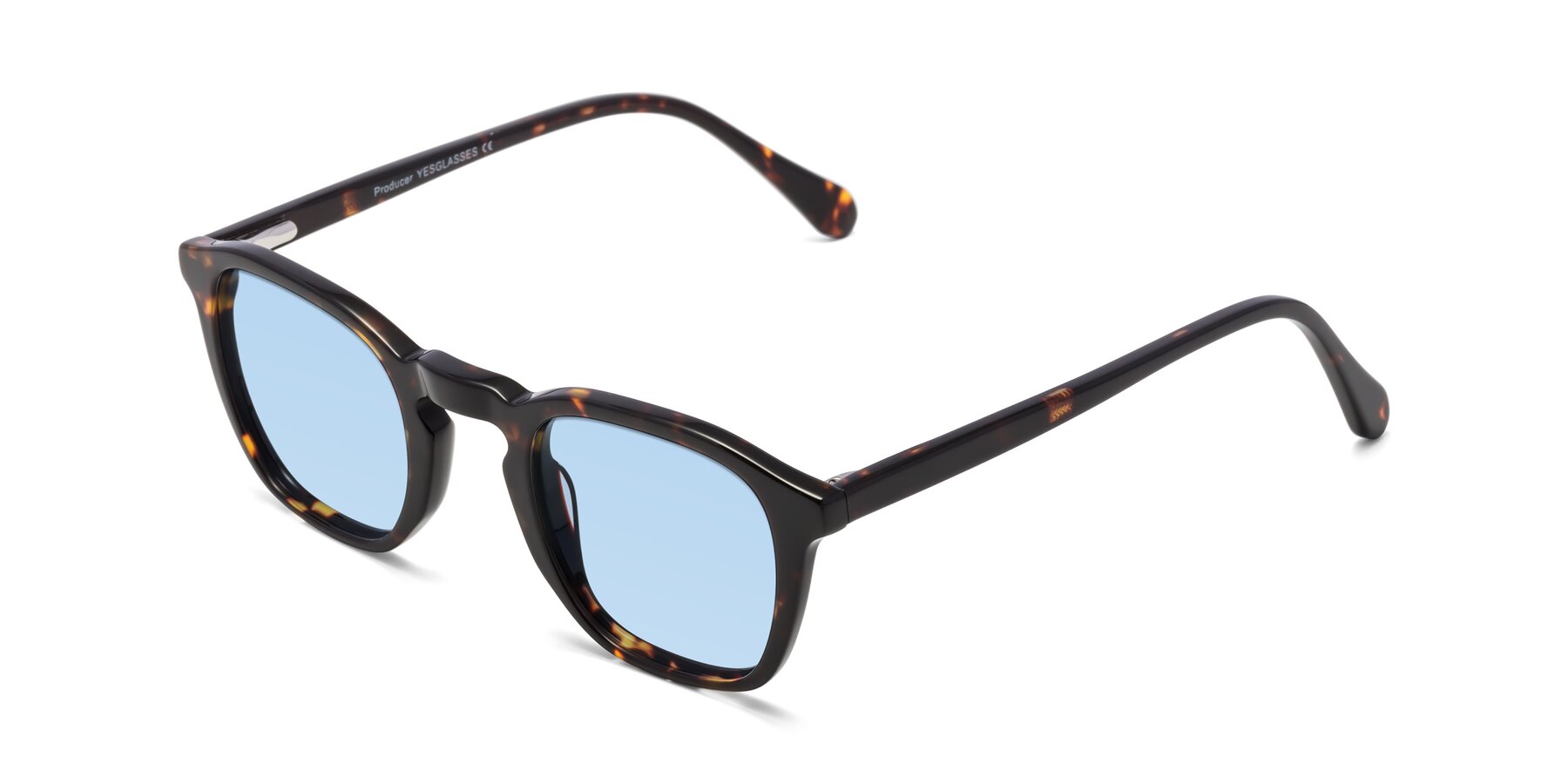 Angle of Producer in Tortoise with Light Blue Tinted Lenses