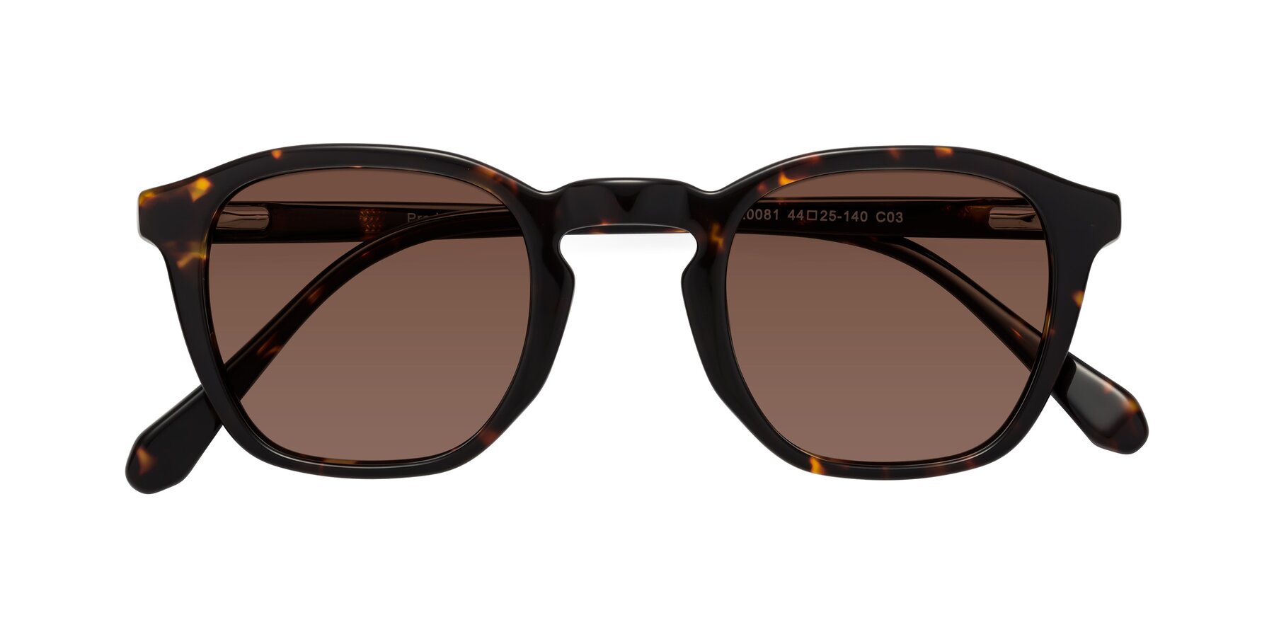 Folded Front of Producer in Tortoise with Brown Tinted Lenses