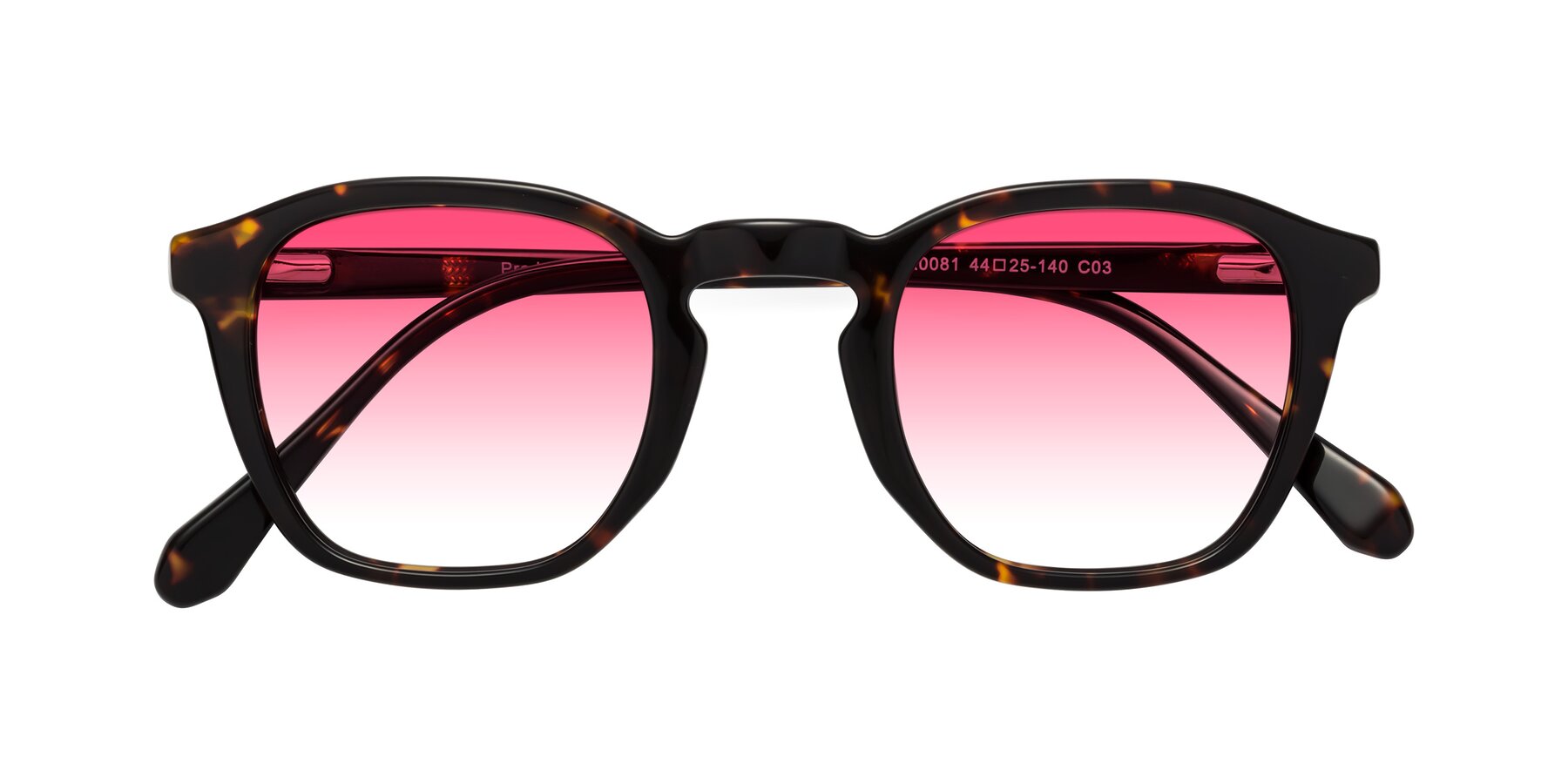 Folded Front of Producer in Tortoise with Pink Gradient Lenses