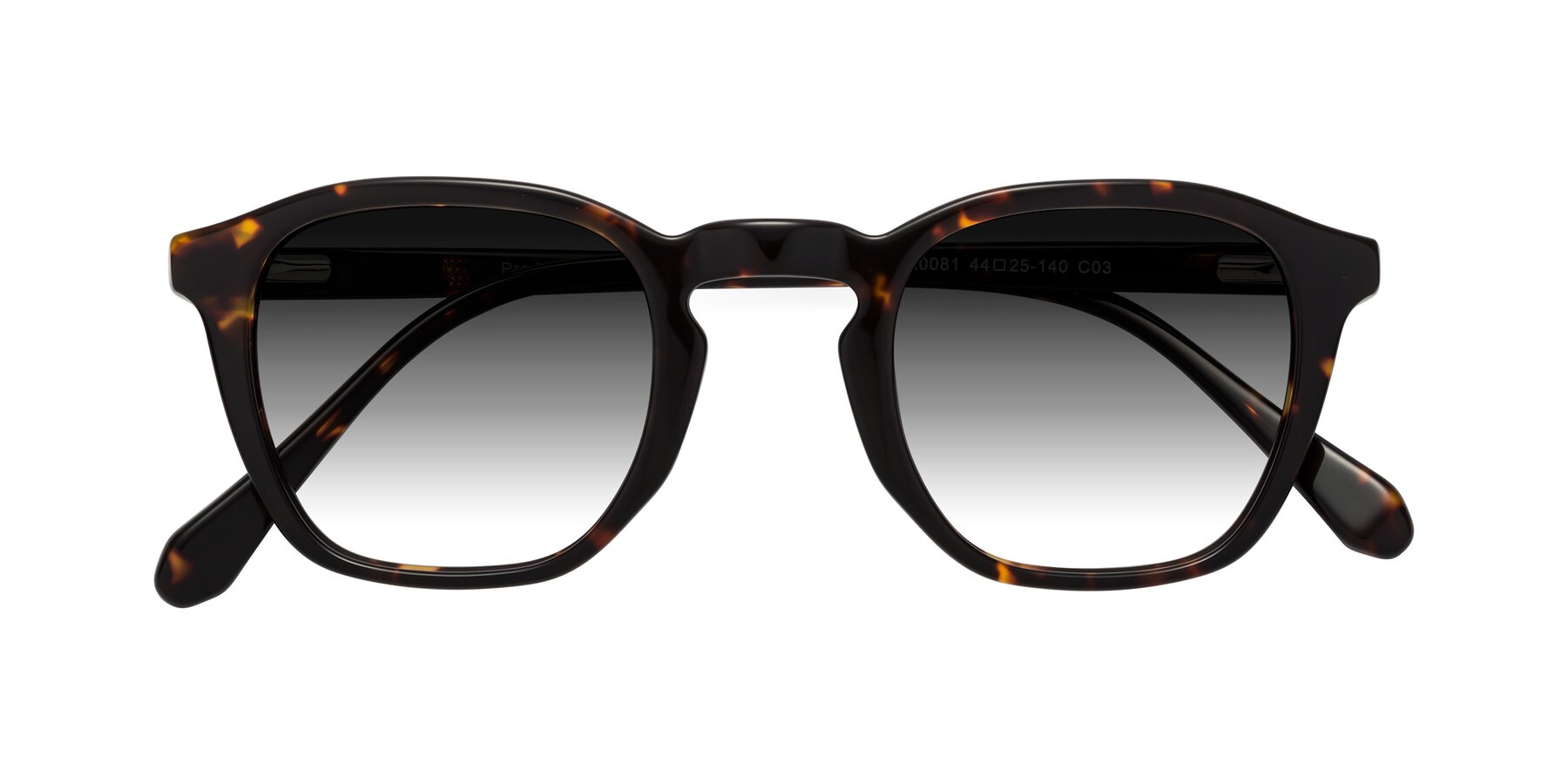 Folded Front of Producer in Tortoise with Gray Gradient Lenses