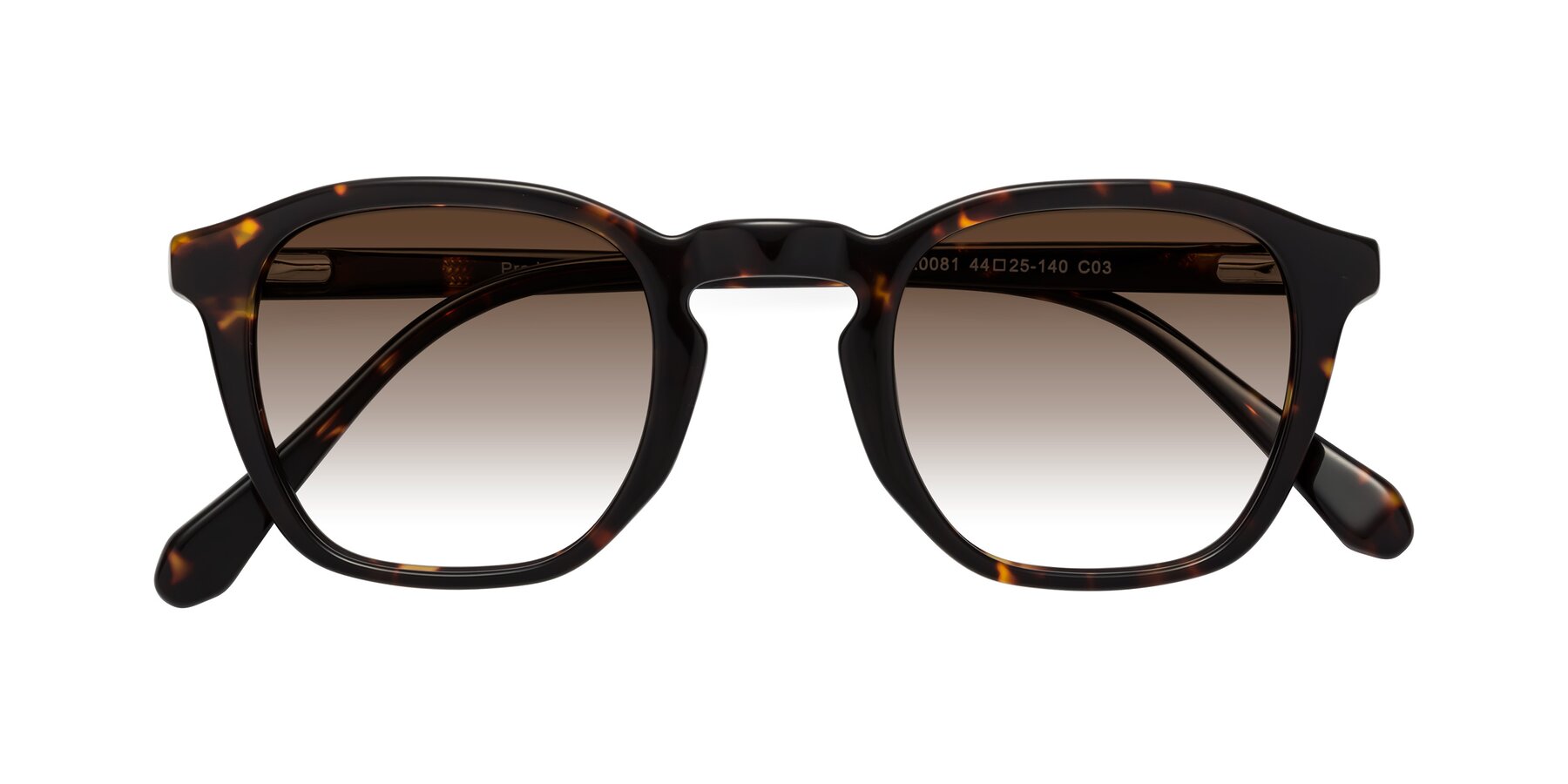 Folded Front of Producer in Tortoise with Brown Gradient Lenses